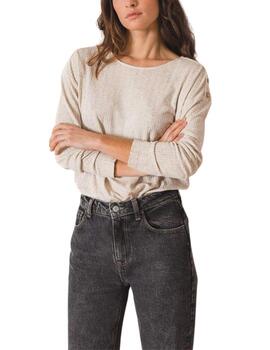 Camiseta Indi & Cold de canalé con manga larga para mujer