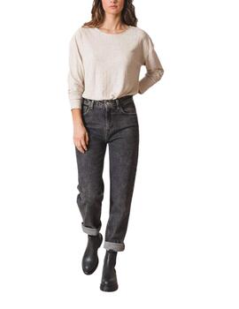Camiseta Indi & Cold de canalé con manga larga para mujer