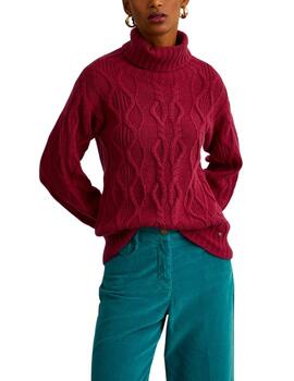 Lion of Porches jersey de cuello vuelto rosa oscur