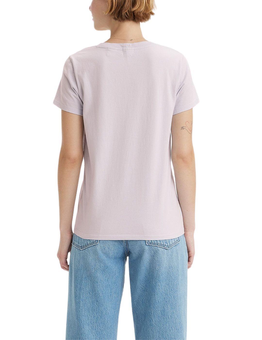 Camiseta Levi's® The Perfect V-Neck Tee Mauve Chalk de mujer