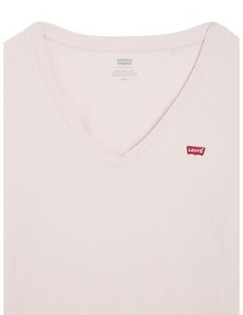 Camiseta Levi's® The Perfect V-Neck Tee Mauve Chalk de mujer