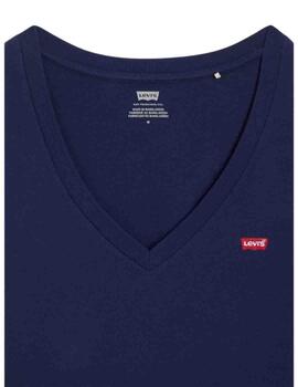 Camiseta Levi's®  Perfect V-Neck Tee Naval Academy de mujer