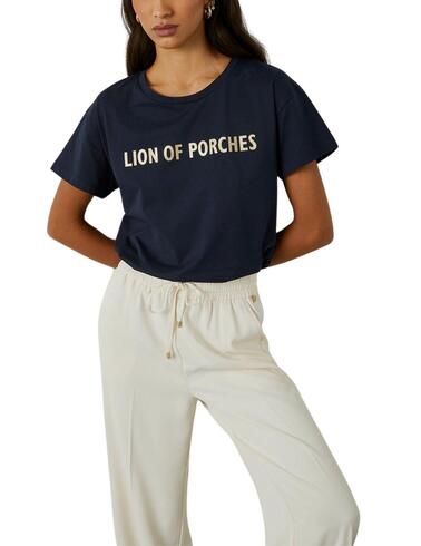 Camiseta Lion of Porches de manga corta de mujer logo