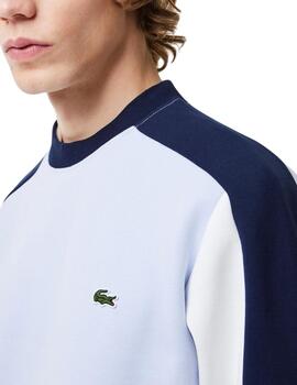 Sudadera Lacoste de felpa cepillada con diseño color block