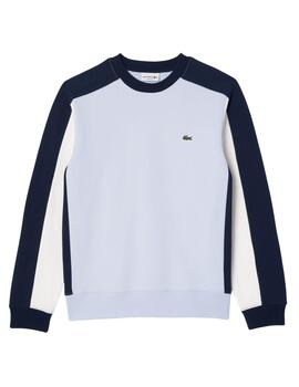 Sudadera Lacoste de felpa cepillada con diseño color block