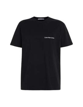 Camiseta Calvin Klein de algodón con logo en pecho de hombre