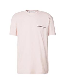 Camiseta Calvin Klein de algodón con logo en pecho de hombre