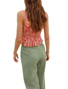 Pantalón Indi & Cold crop de lino para mujer