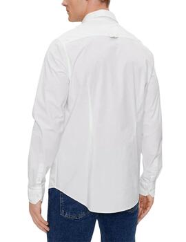 Camisa Calvin Klein slim fit  manga larga elástica de hombre