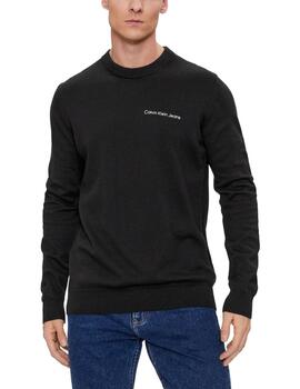 Jersey Calvin Klein de cuello redondo en algodón para hombre