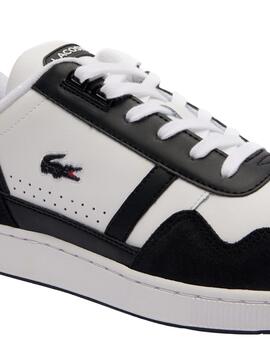 Zapatillas Lacoste T-Clip de hombre en piel con logo