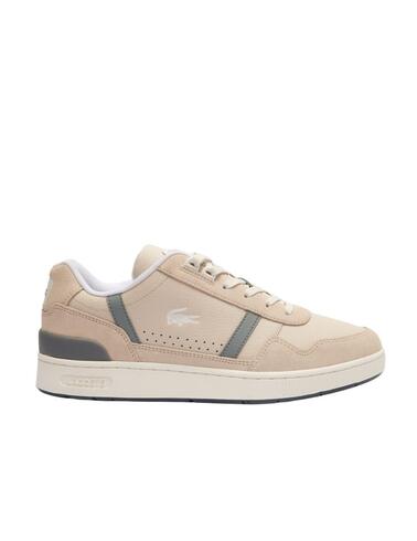 Zapatillas Lacoste T-Clip de hombre en piel de diseño a tono