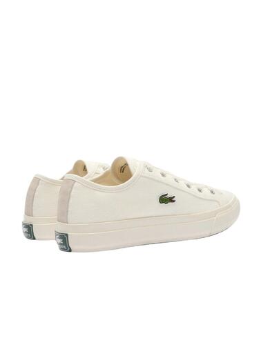 Zapatillas Lacoste Backcourt Canvas blancas para mujer