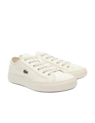 Zapatillas Lacoste Backcourt Canvas blancas para mujer