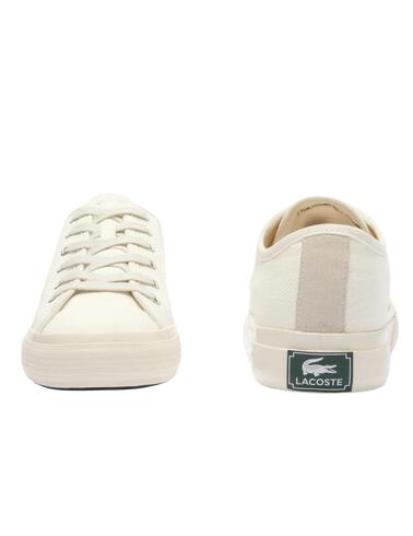 Zapatillas Lacoste Backcourt Canvas blancas para mujer