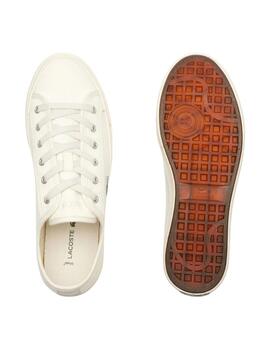 Zapatillas Lacoste Backcourt Canvas blancas para mujer