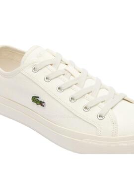 Zapatillas Lacoste Backcourt Canvas blancas para mujer