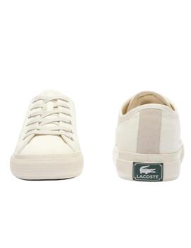 Zapatillas Lacoste Backcourt Canvas blancas para hombre