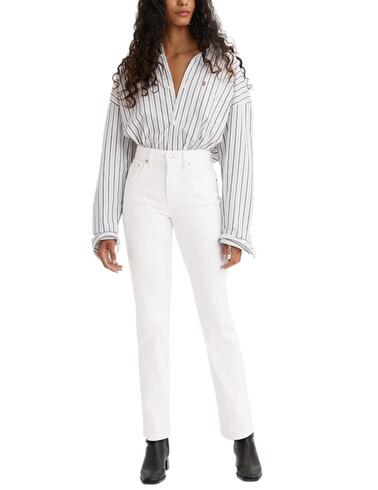 Pantalón Levi's® 724 High Rise Straight Western White mujer