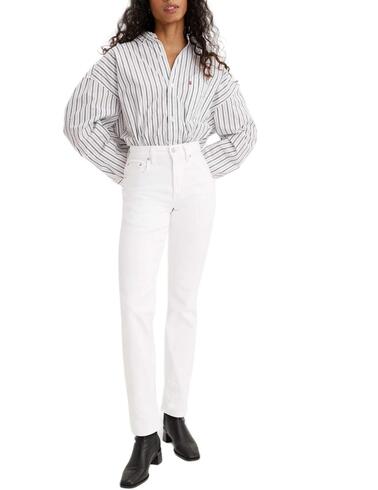 Pantalón Levi's® 724 High Rise Straight Western White mujer