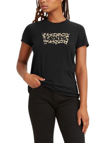 Camiseta Levi's® The Perfect Tee Leopard Caviar de mujer