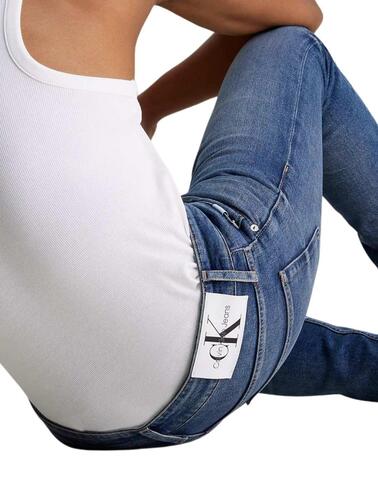 Pantalón vaquero Calvin Klein slim lavado medio para hombre