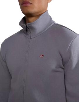 Sudadera Napapijri Balis con cremallera para hombre en gris