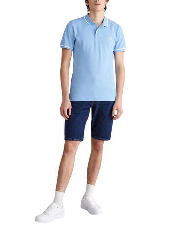 Polo Calvin Klein slim elástico de manga corta para hombre