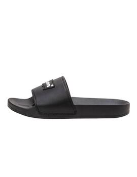 Chanclas  Levi's® June Batwing Pach negras de mujer