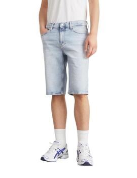 Short Calvin Klein slim fit en denim elástico para hombre