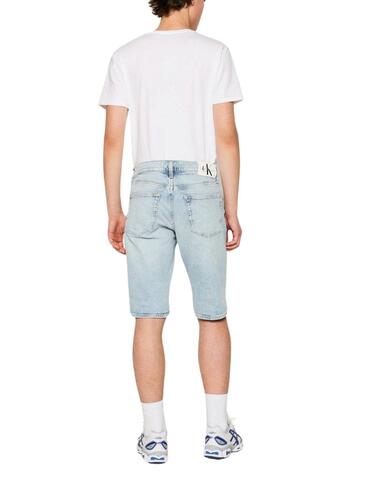 Short Calvin Klein slim fit en denim elástico para hombre