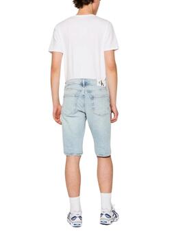 Short Calvin Klein slim fit en denim elástico para hombre