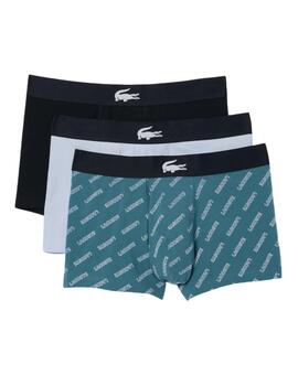 Pack de 3 calzoncillos Lacoste en algodón elástico con logo