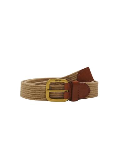 Cinturón Levi's® de tejido elástico OV unisex de color beige