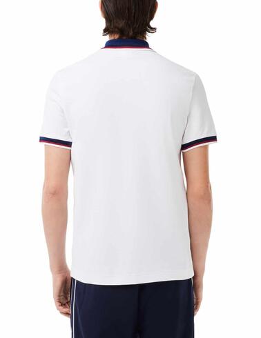 Polo Lacoste regular fit con cuello a contraste de hombre