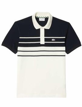 Polo Lacoste original L12.12 de rayas de manga corta