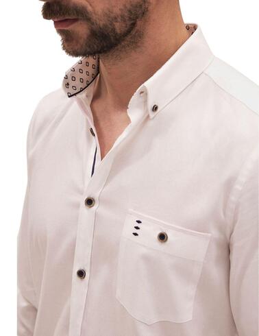 Camisa Florentino con bolsillo y cuello inglés slim fit
