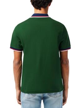 Polo Lacoste regular fit con cuello a contraste de hombre