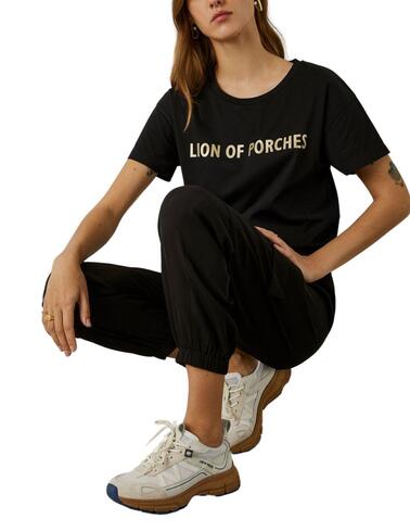 Camiseta Lion of Porches de manga corta de mujer logo