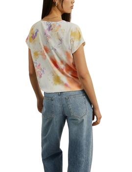 Top Lion of Porches estampada tie-dye con escote en V