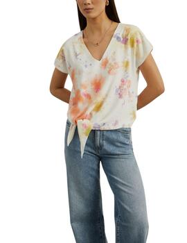 Top Lion of Porches estampada tie-dye con escote en V