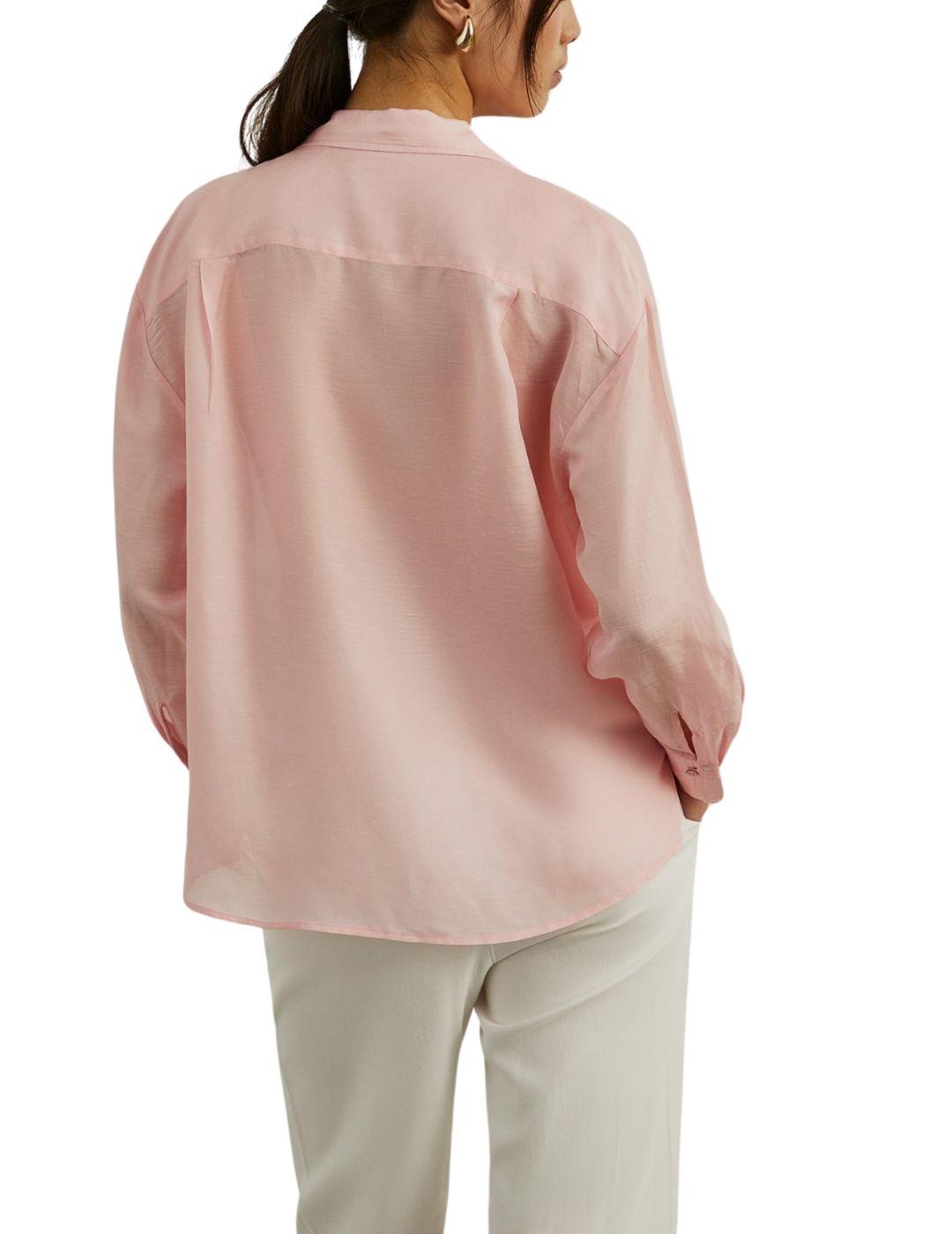 Camisa Lion of Porches de manga larga para mujer en rosa
