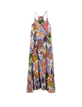 Vestido Lion of Porches con estampado tropical