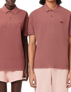 Polo Lacoste de pique de algodon classic fit rosa unisex