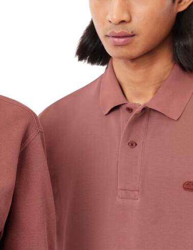 Polo Lacoste de pique de algodon classic fit rosa unisex