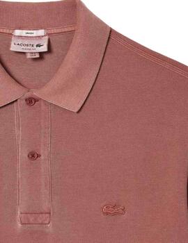 Polo Lacoste de pique de algodon classic fit rosa unisex