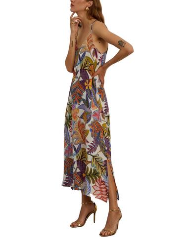 Vestido Lion of Porches con estampado tropical