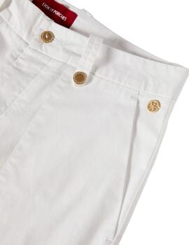 Pantalón cargo Lion of Porches en blanco para mujer