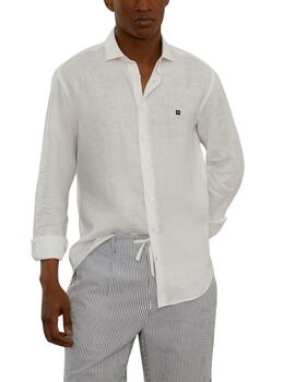 Camisa Lion of Porches slim fit de lino manga larga hombre