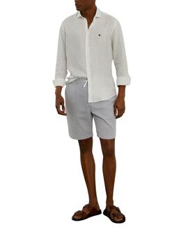 Camisa Lion of Porches slim fit de lino manga larga hombre